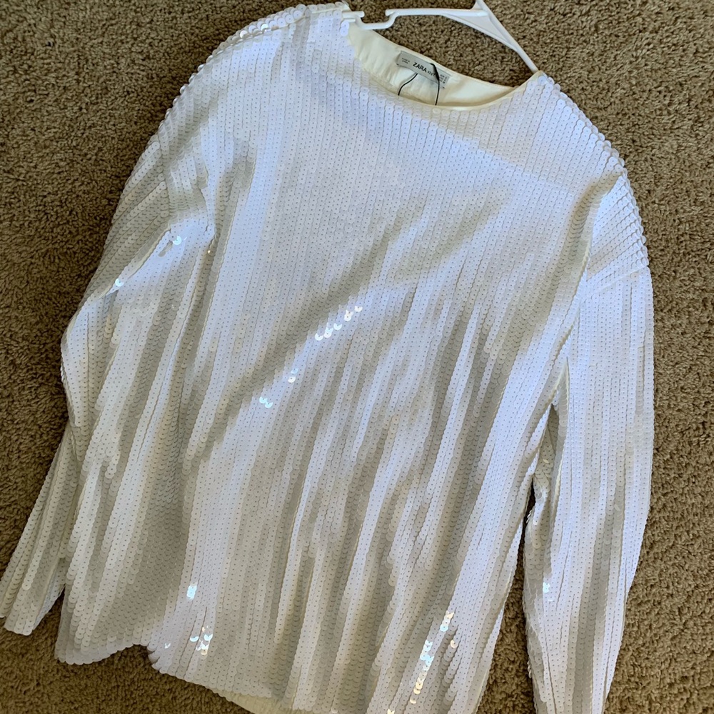 Zara sequined shirt